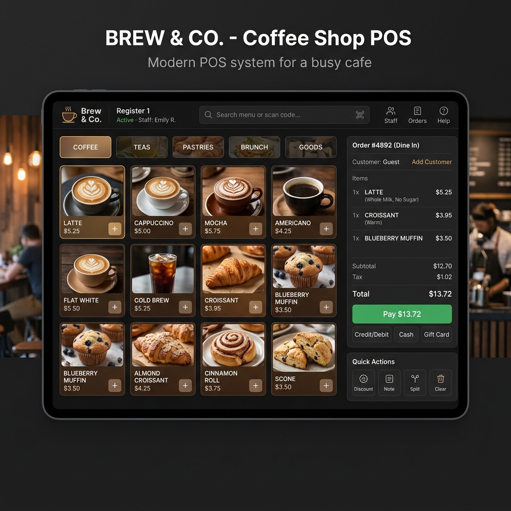 Modern Coffee Shop POS